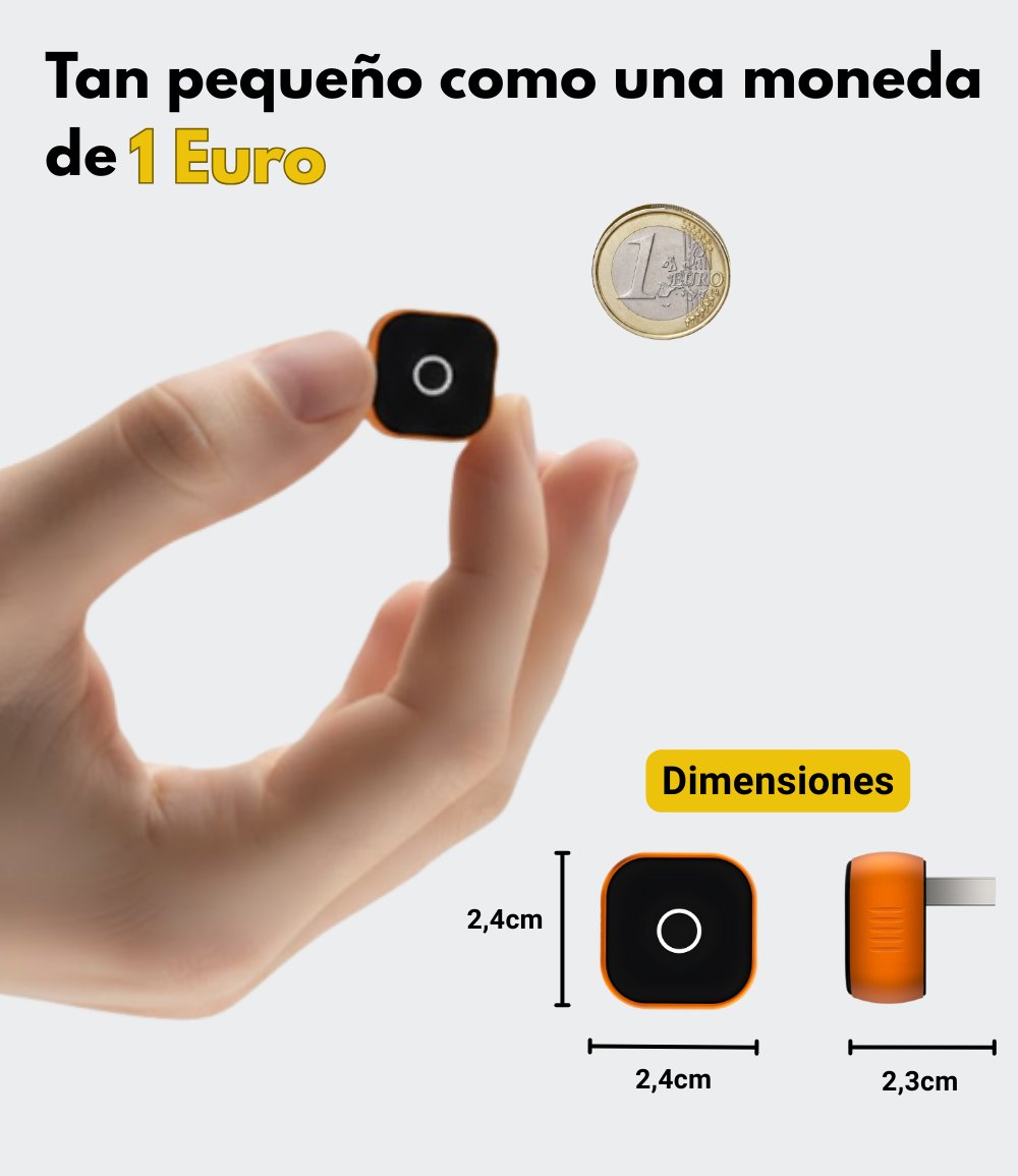 SwiftLink SE Max Adaptador USB para Carplay y Android Auto/Negro-Naranja