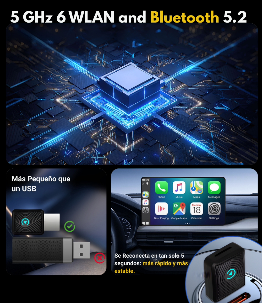 SwiftLink Lite Adaptador USB para Carplay y Android Auto