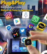 SwiftLink SE Max Adaptador USB para Carplay y Android Auto/Negro-Naranja