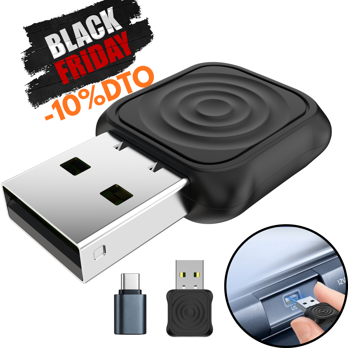 SwiftLink Mini Adaptador USB para Carplay y Android Auto